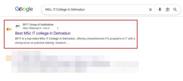 Google Search Console traffic growth chart for an education SEO campaign