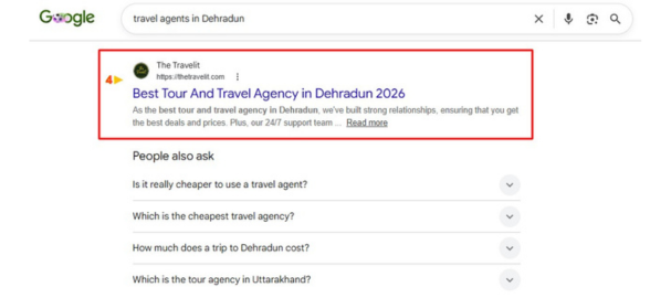 Search performance chart showing clicks and CTR growth for a college SEO campaign